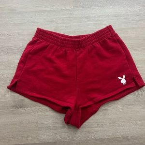 pacsun playboy comfy red shorts!🩷